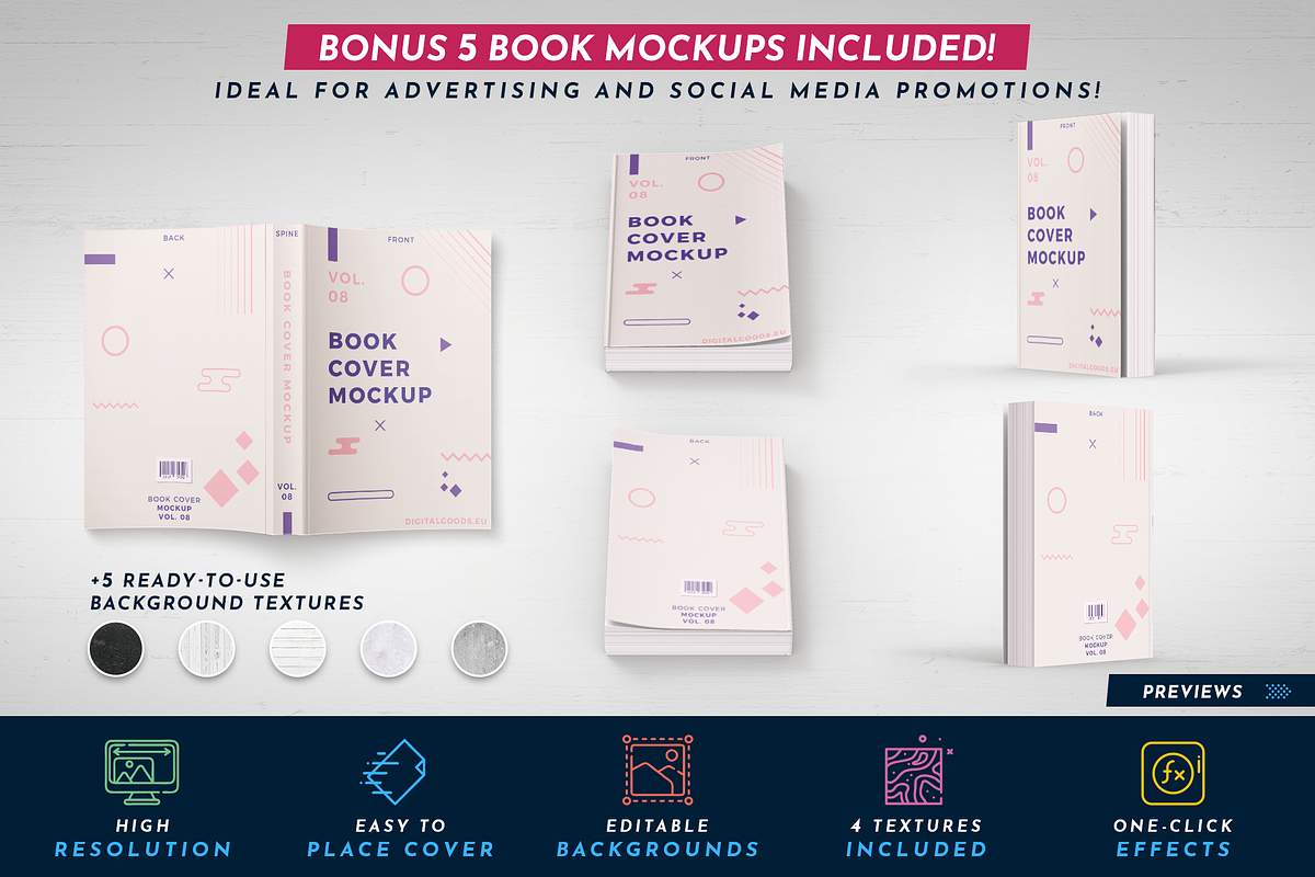 Book Cover Template 60, a Templates & Theme by Digital Goods (Photo 4 of 11)
