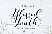 Blessed Youth Script, a Script Font by Artic Type (Thumbnail 1 of 9)