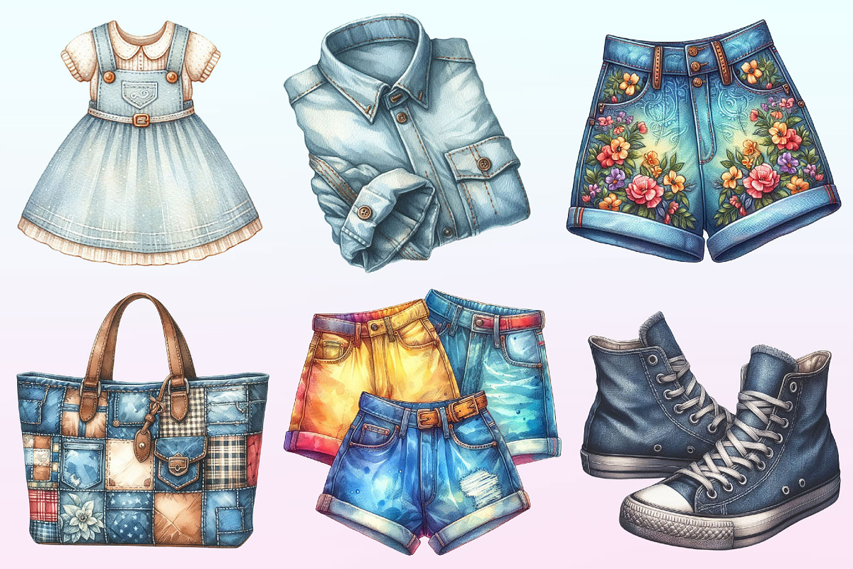 Vintage Denim Sublimation Bundle., a Graphic by CitraGraphics (Photo 2 of 4)