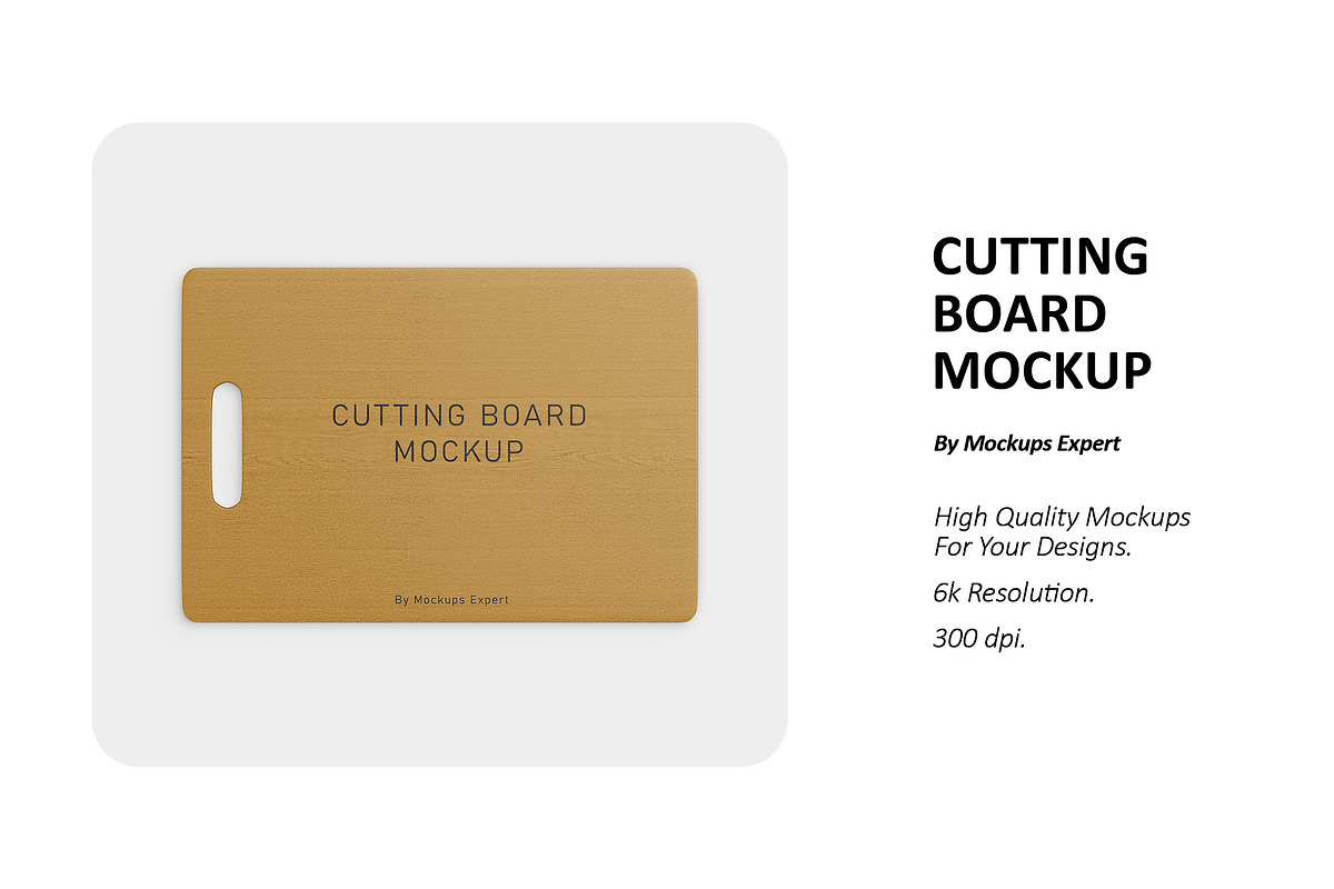 Wooden Cutting Board Mockup, a Household Mockup by Mockups Expert (Photo 1 of 5)