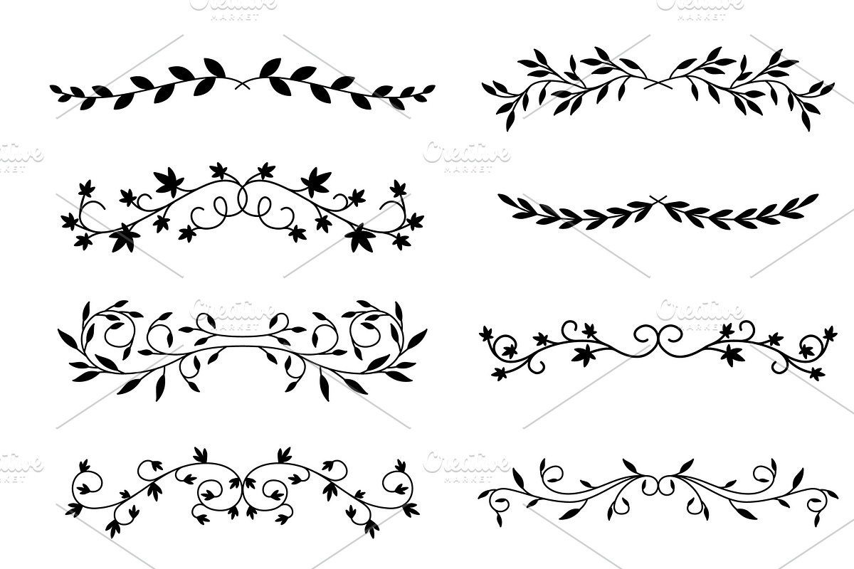 Vintage floral borders, an Object Graphic by Woters little shop (Photo 5 of 9)