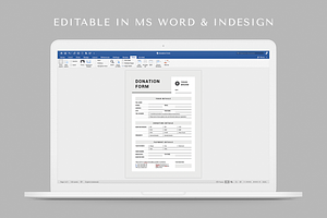 Donation Form MS Word & Indesign