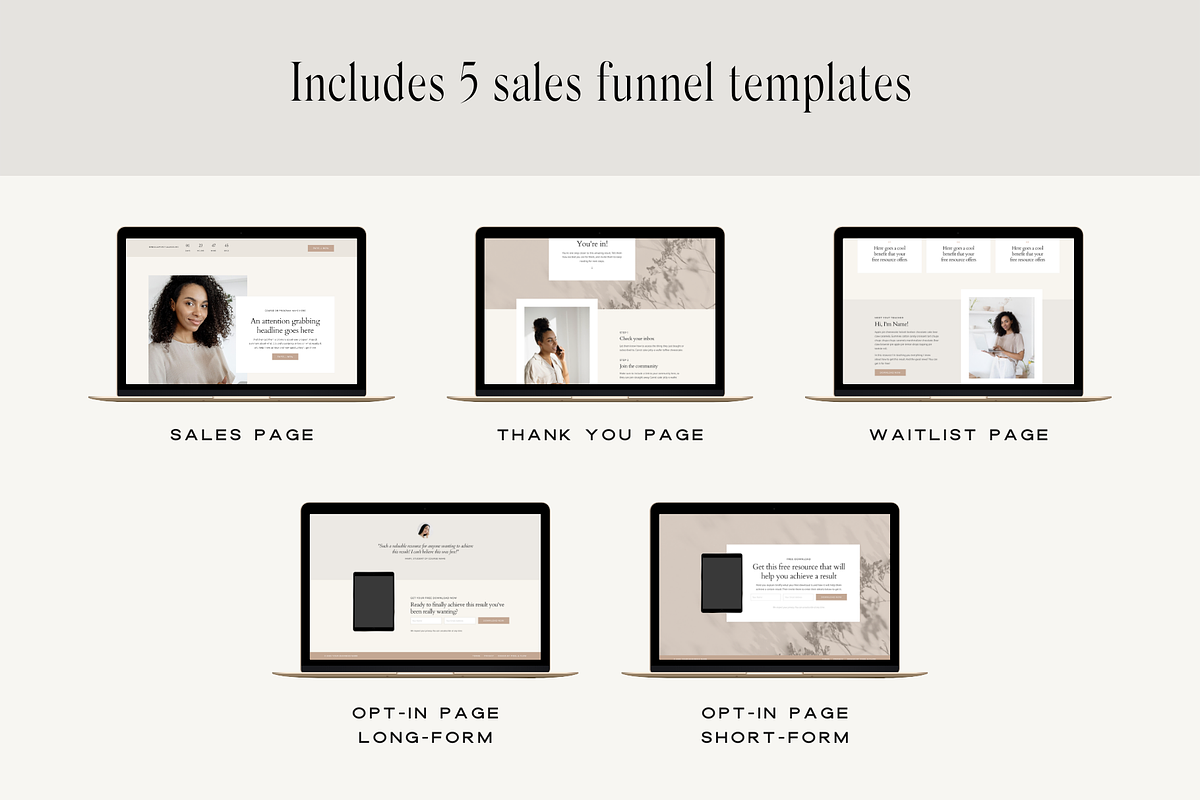 Kajabi Sales Funnel Template Bundle, a Landing Page Template by Pixel & Flow (Photo 2 of 9)