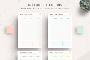 EDITABLE Weekly Meal Planner