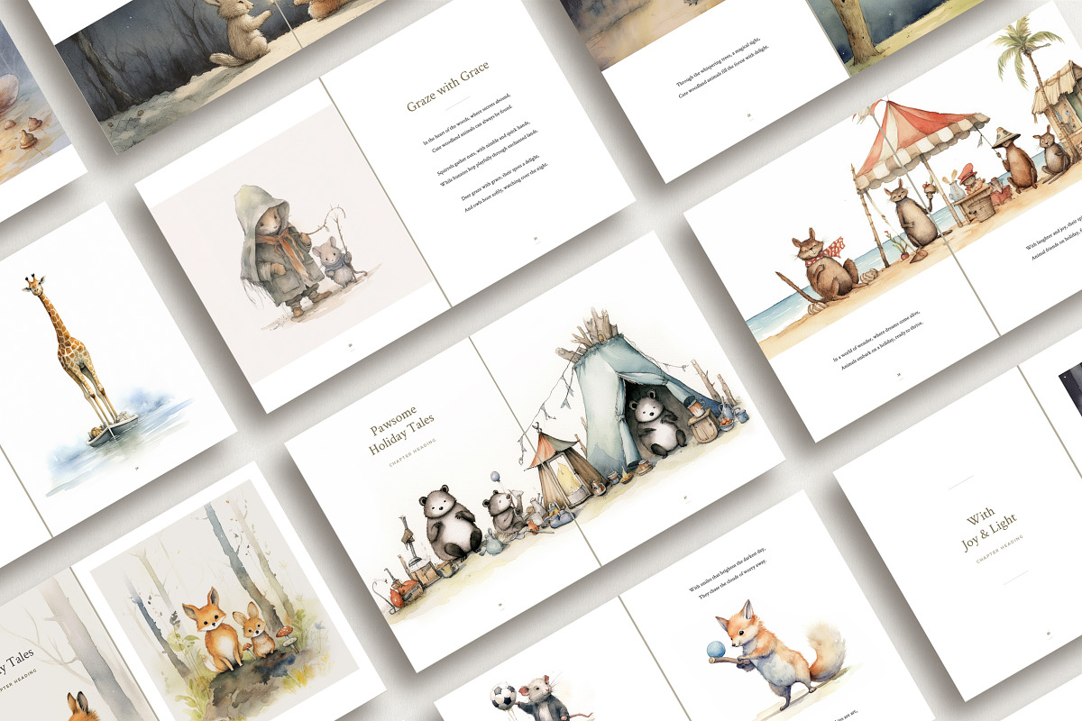 Minimal Children's Book Template, a Magazine Template by Ruben Stom (Photo 3 of 13)