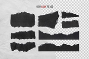 Black Torn Paper Texture Pack, a Texture Graphic by DesignerCandies (Thumbnail 4 of 5)