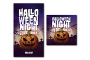 Halloween Party Social Media Set, a Social Media Template by McLittle Stock (Thumbnail 2 of 2)