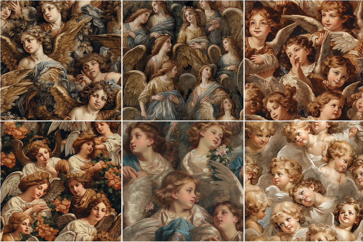 Angelic - Seamless Angel Artwork, a Pattern Graphic by Pixel Perfect Patterns (Photo 9 of 9)