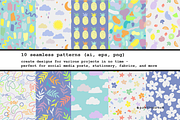 Inky doodles vector pattern set, SVG, a Pattern Graphic by Palette Pursuit (Thumbnail 4 of 8)
