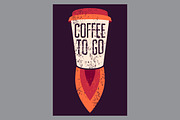 Coffee To Go vector poster set., a Food Illustration by PoPaShop (Thumbnail 3 of 13)