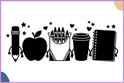 School Supply Friend Silhouette SVG, an Object Illustration by Gfx Expert Team (Thumbnail 3 of 3)