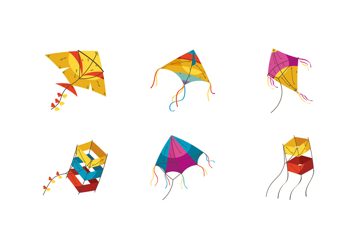 Colorful Kite Toy Illustration Se preview 3