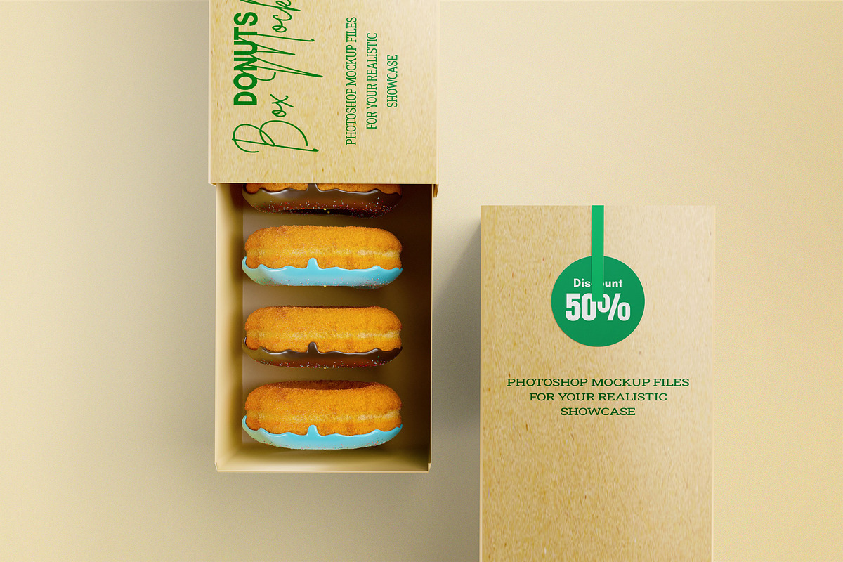 Box of Donuts Mockups, a Merchandise Mockup by 2M GRAPHICS DESIGN (Photo 3 of 4)