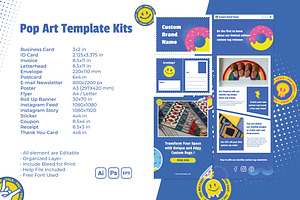 Pop Art Template Kits, a Print Template by Fannan Studio