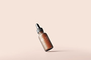 Frosted Glass Dropper Bottle Mockups, a Packaging Mockup by MockupFree.Net (Thumbnail 2 of 6)