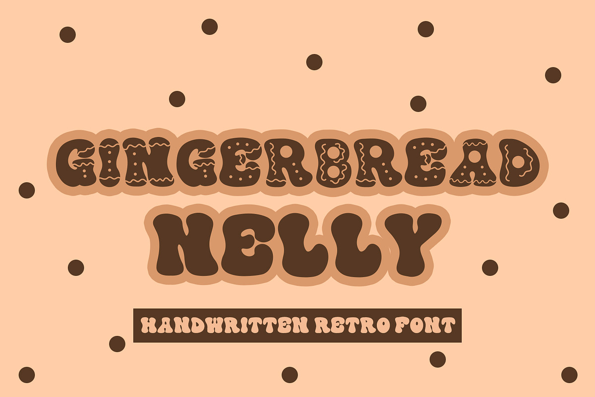 Gingerbread Nelly - A Christmas Font, a Handwritten Font by Freeling Design House (Photo 1 of 5)