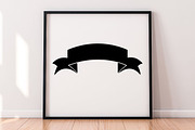 Banner Silhouette SVG, a Decorative Illustration by newminddesign (Thumbnail 5 of 5)