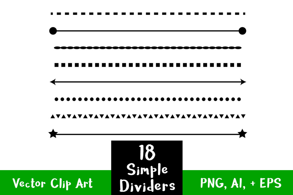 18 Simple Shape Line Dividers, a Graphic by The Digital Download Shop (Photo 1 of 2)