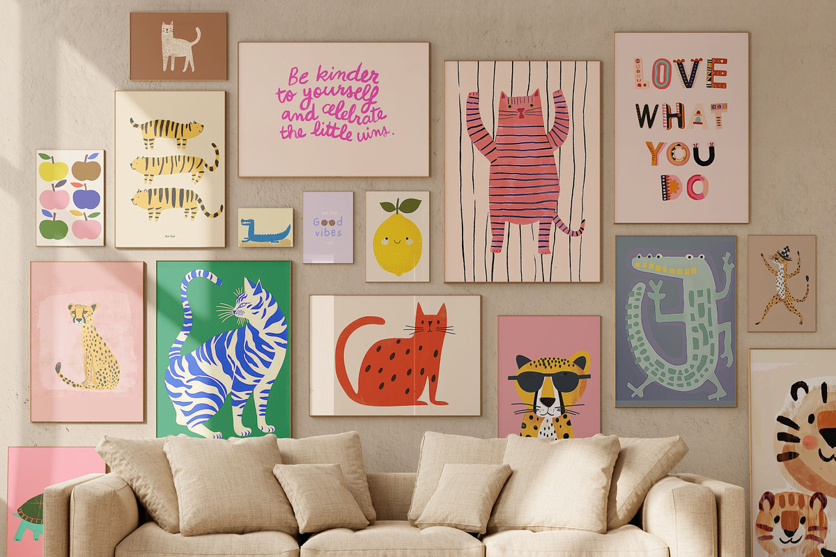 Playful Kids Wall Art Bundle – Whims, a Graphic by Malunio (Photo 1 of 3)