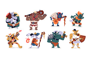Goblins, trolls, ogres and orcs set, a Person Illustration by PaperTrident
