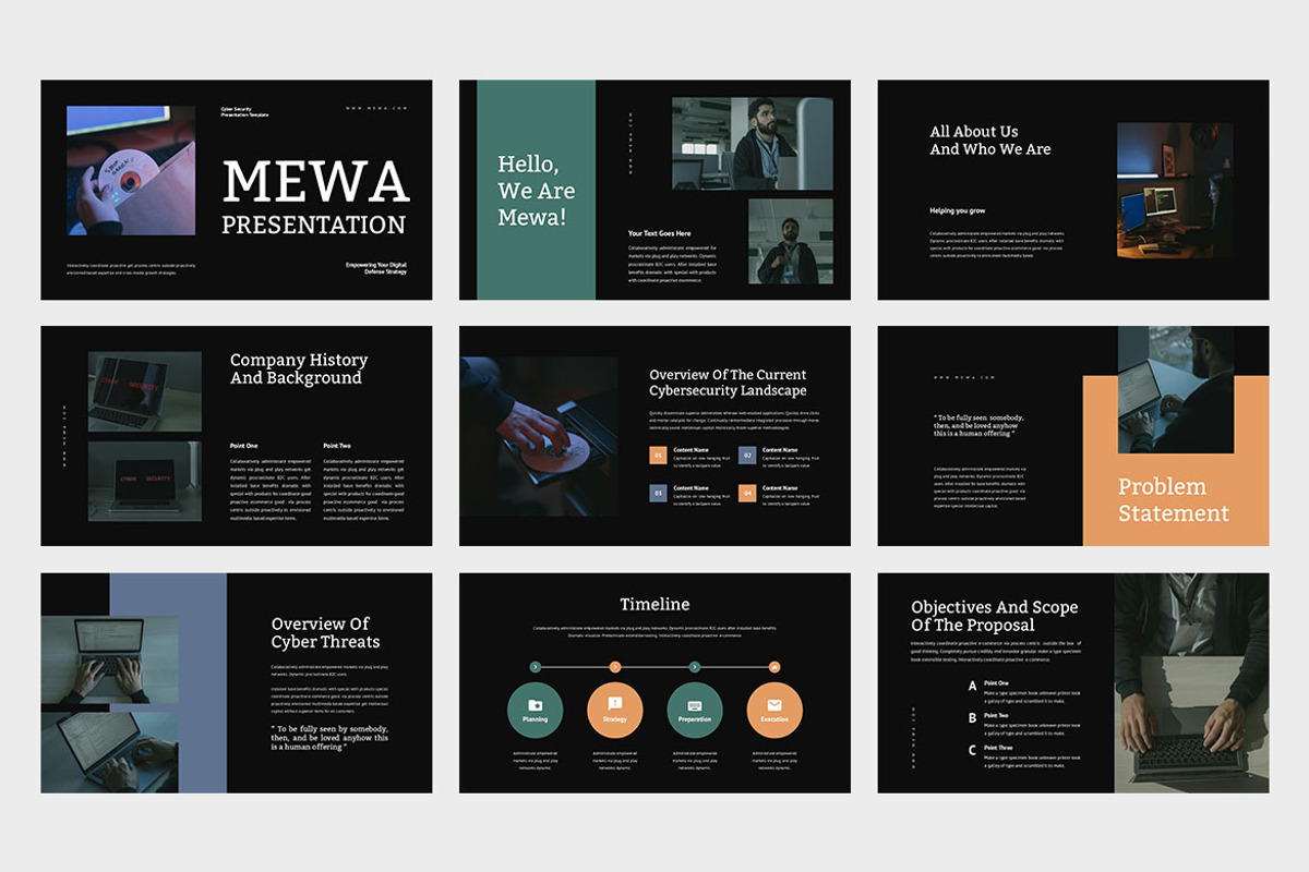 Mewa : Cyber Security Google Slides, a Presentation Template by Punkl Camp (Photo 6 of 9)