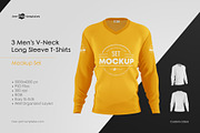 Mens Long Sleeve T-Shirts MockUp Set, a Shirt Mockup by Free-PSD-Templates (Thumbnail 1 of 4)