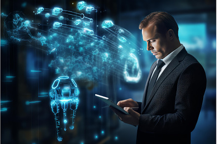Businessman using tablet and, a Technology Photo by Ylivdesign