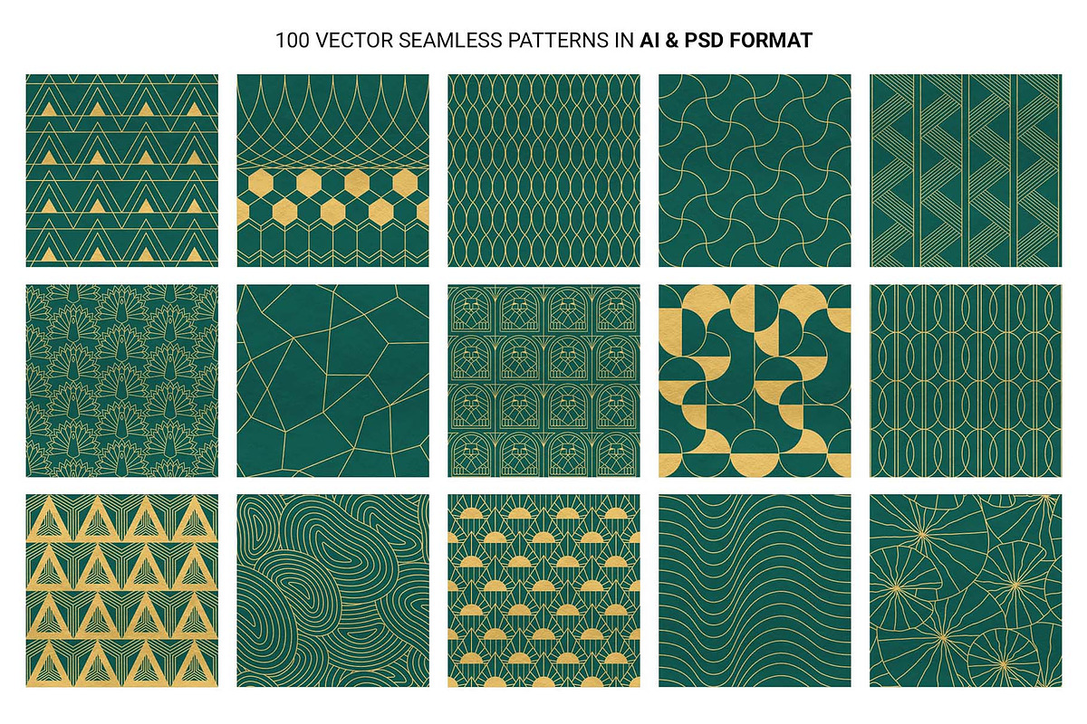 Art Deco Patterns Collection, a Pattern Graphic by DesignerCandies (Photo 15 of 21)