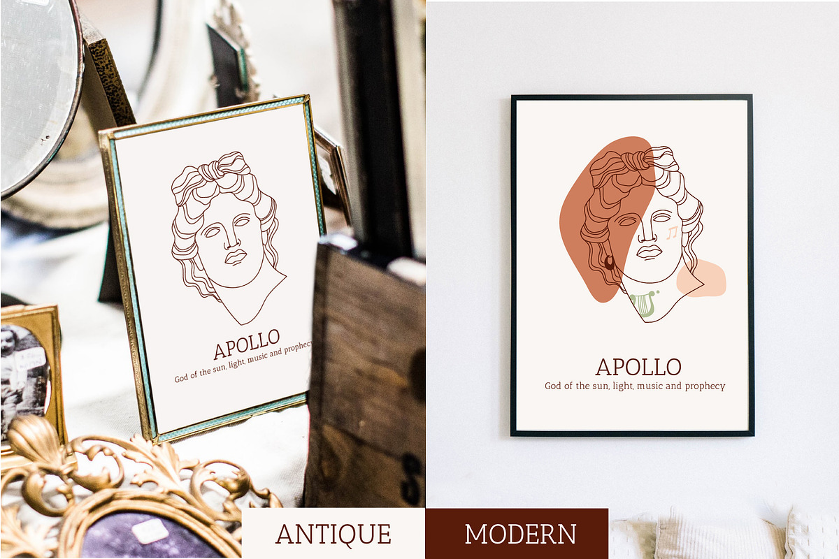 MODERN ANTIQUE vector gods bundle, an Illustration by Lena Nikolaeva (Photo 3 of 14)