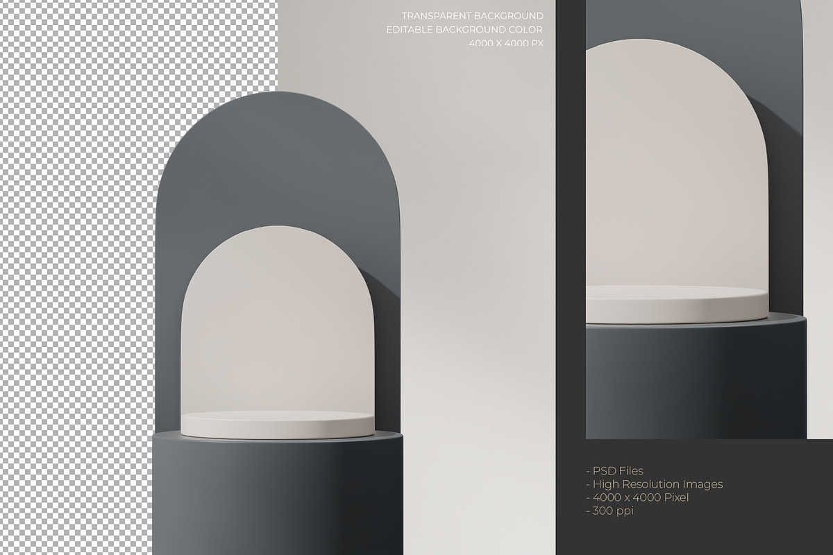 5 Podium with Transparent Background, a Background Graphic by faustudio (Photo 5 of 7)