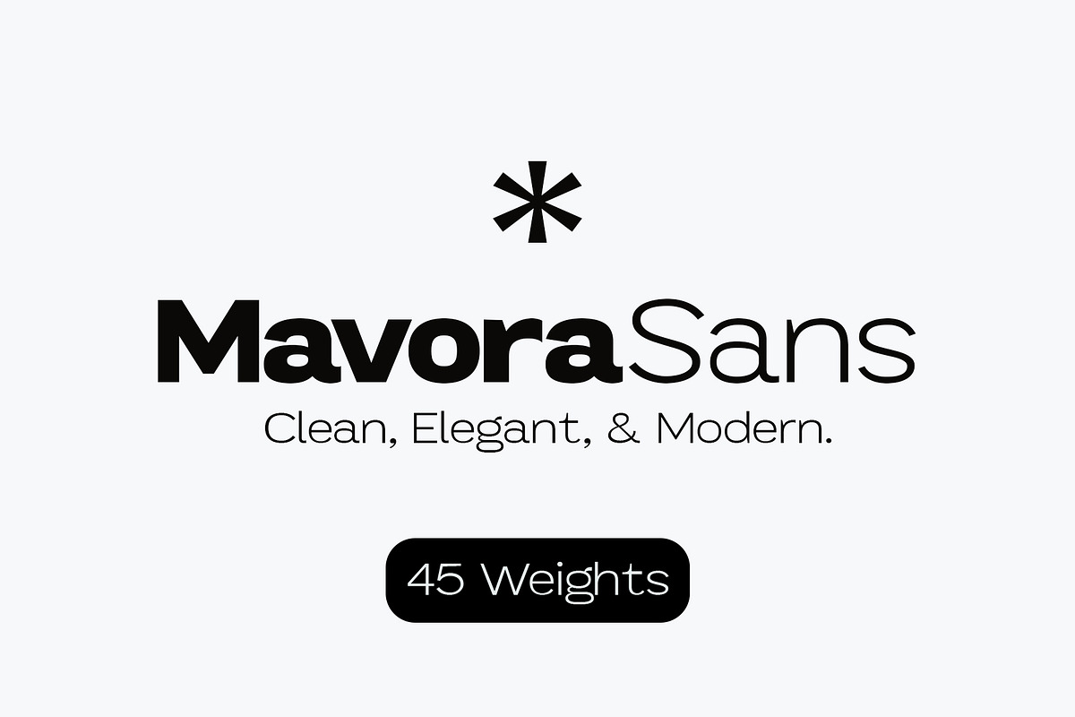 Mavora Sans Typeface - 45 Weights, a Sans Serif Font by HipFonts (Photo 1 of 10)