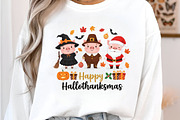 Happy Hallothanksmas Pigs PNG, an Illustration by DreamArtGraphic (Thumbnail 2 of 5)