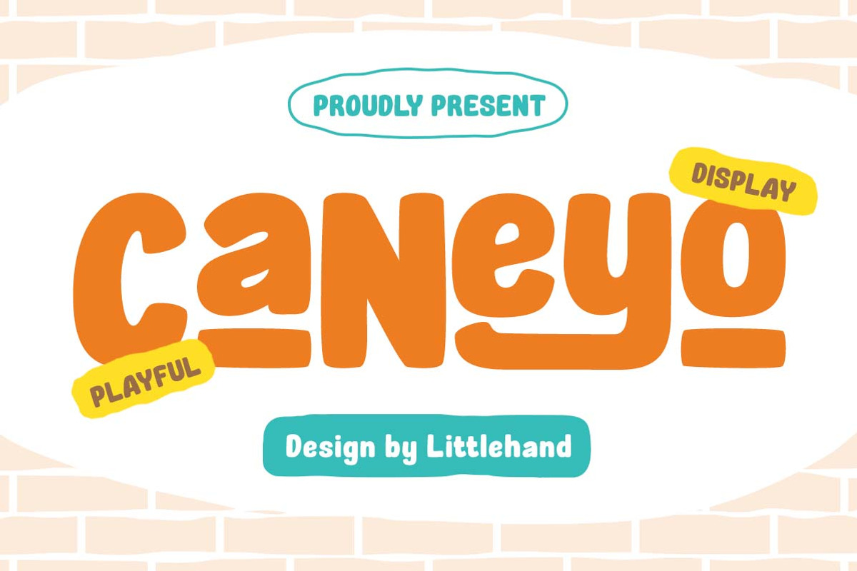 Caneyo Playful Display Font, a Handwritten Font by Littlehand (Photo 1 of 9)