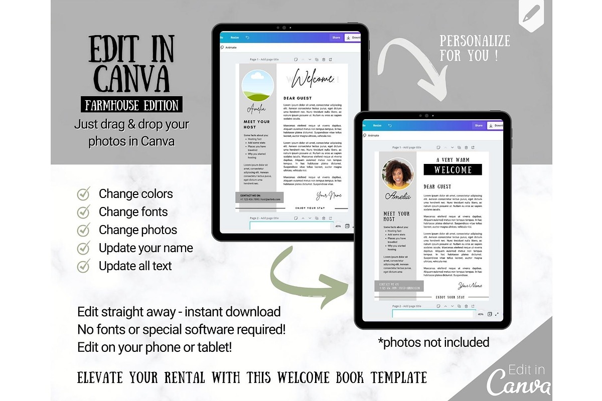 Airbnb Welcome Book Template 35pgs, a Poster Template by Templatables (Photo 5 of 8)