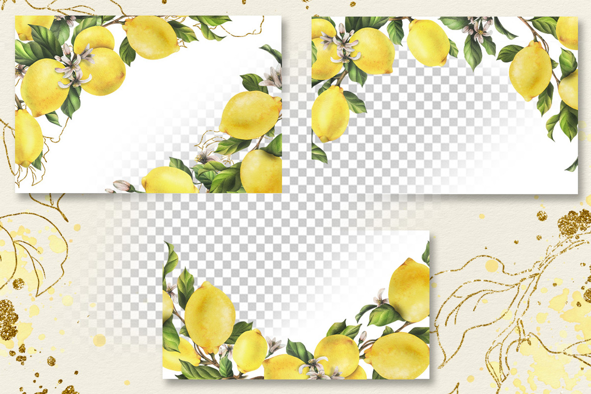 Lemons sunny watercolor clipart, a Food Illustration by NATASHA CHU (Photo 16 of 23)