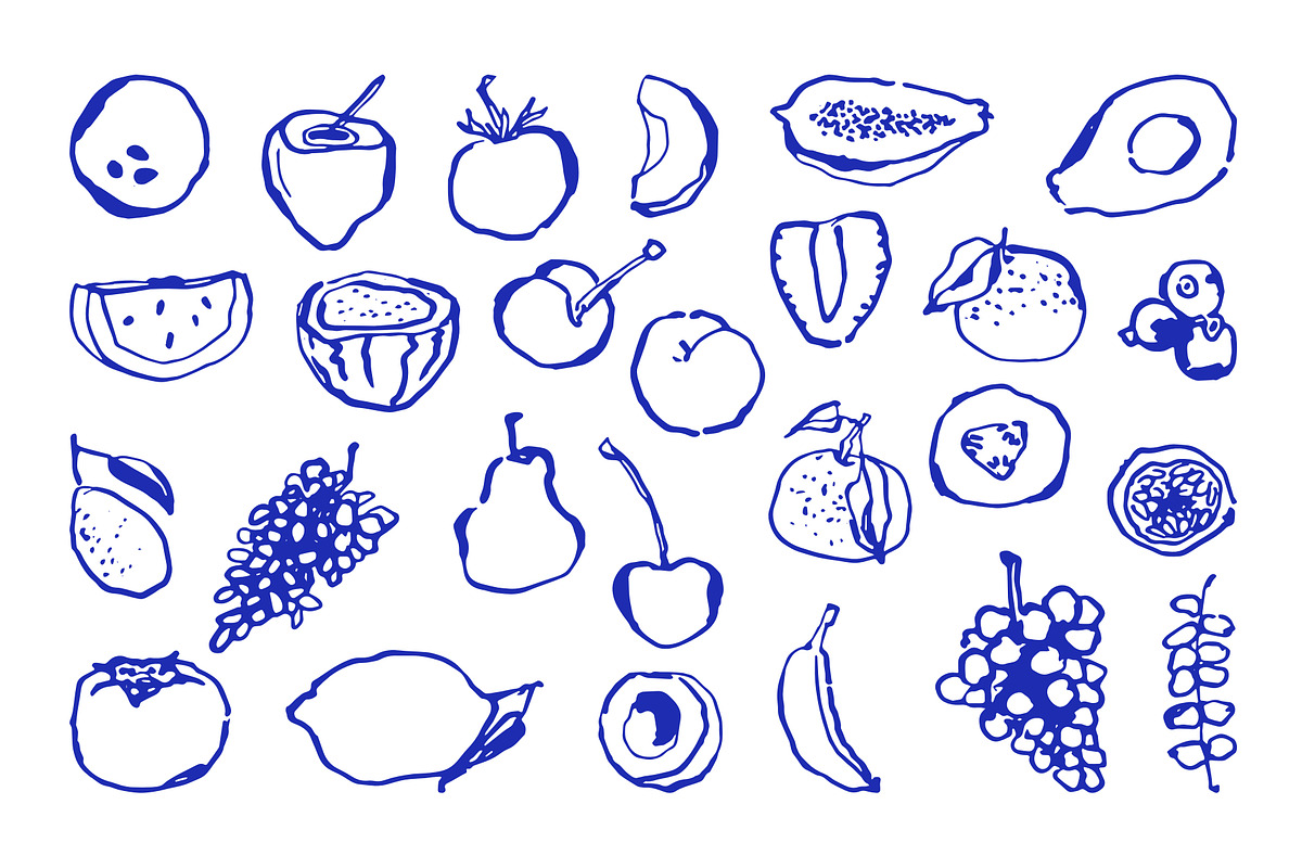 Hand drawn fruits collection, a Food Illustration by Anada (Photo 3 of 5)