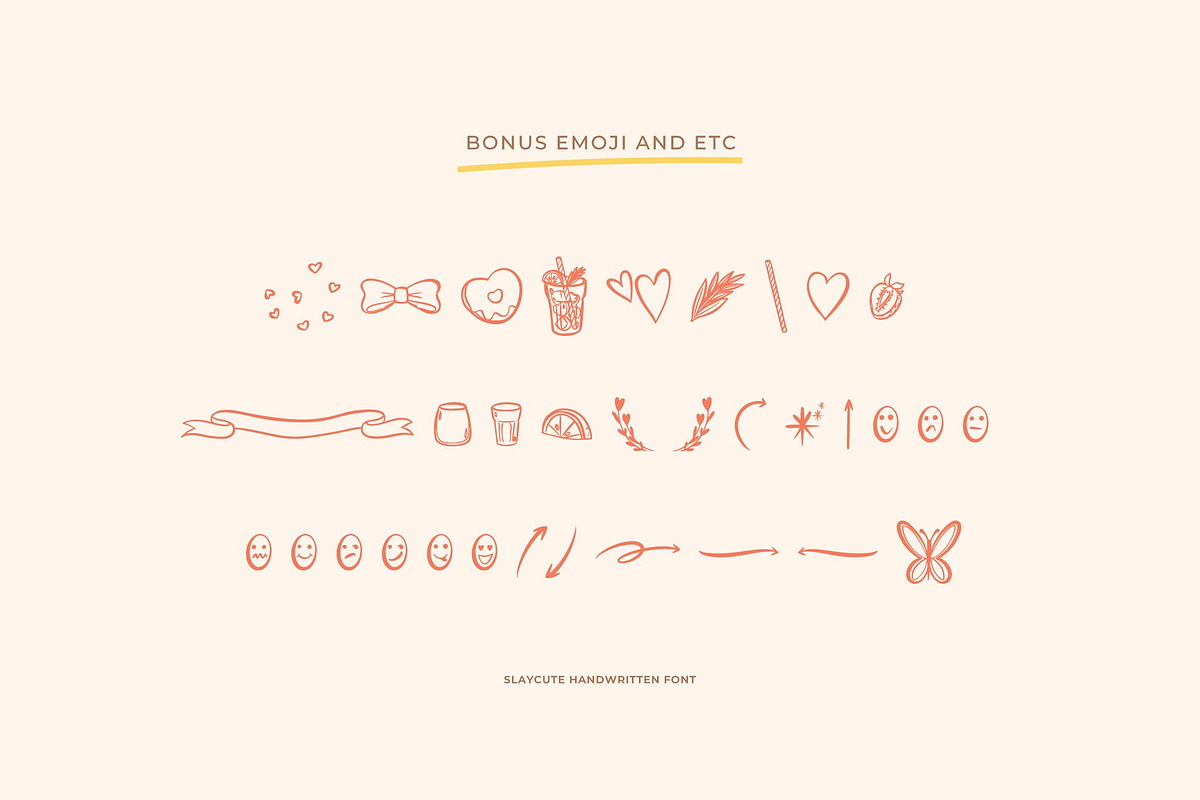 Slaycute | Cute Handwritten Font, a Handwritten Font by Denustudios (Photo 14 of 15)