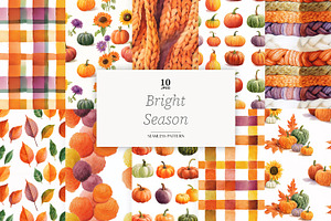 Autumn Paper Pattern Background JPEG, a Pattern Graphic by GlamArtZhanna