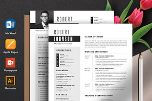 Clean Resume Cv Template Word Pages