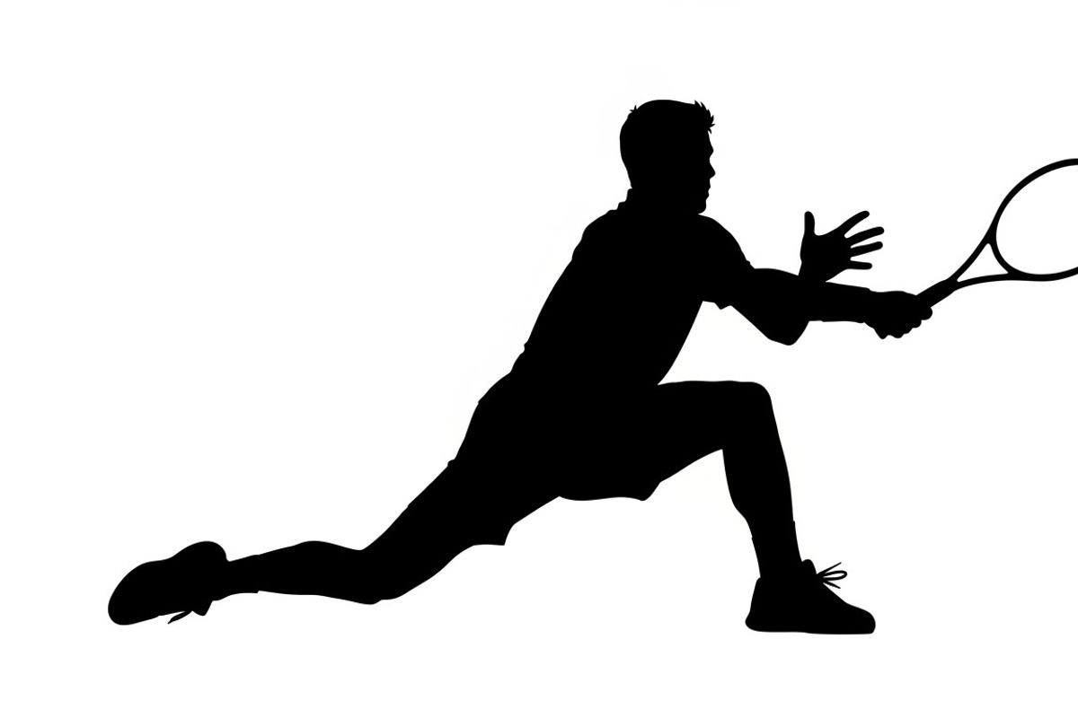 A dynamic Tennis Player Silhouettes, an Illustration by Amazin_art (Photo 4 of 31)