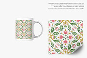 folk floral tile seamless pattern, a Pattern Graphic by Pink Studio Art (Thumbnail 3 of 5)