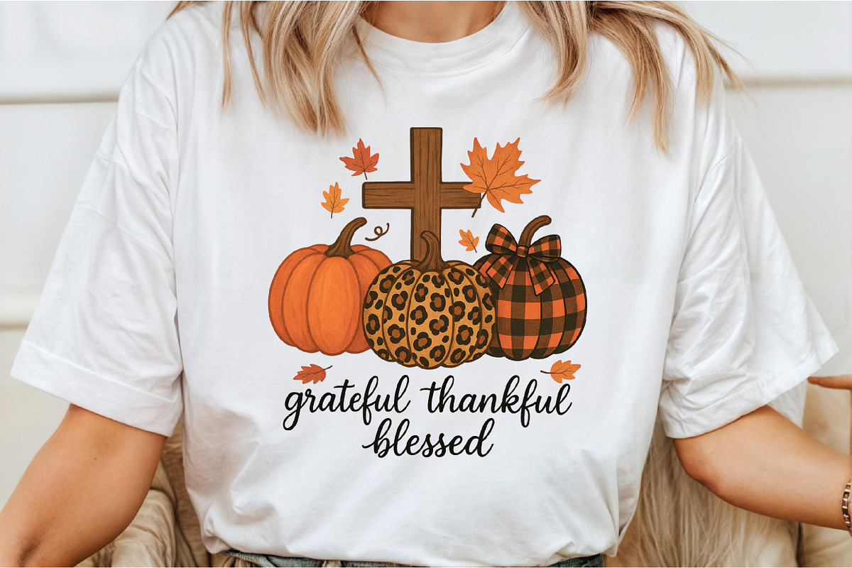Grateful Thankful Blessed Pumpkin, a Graphic by Libby Wishes (Photo 5 of 6)