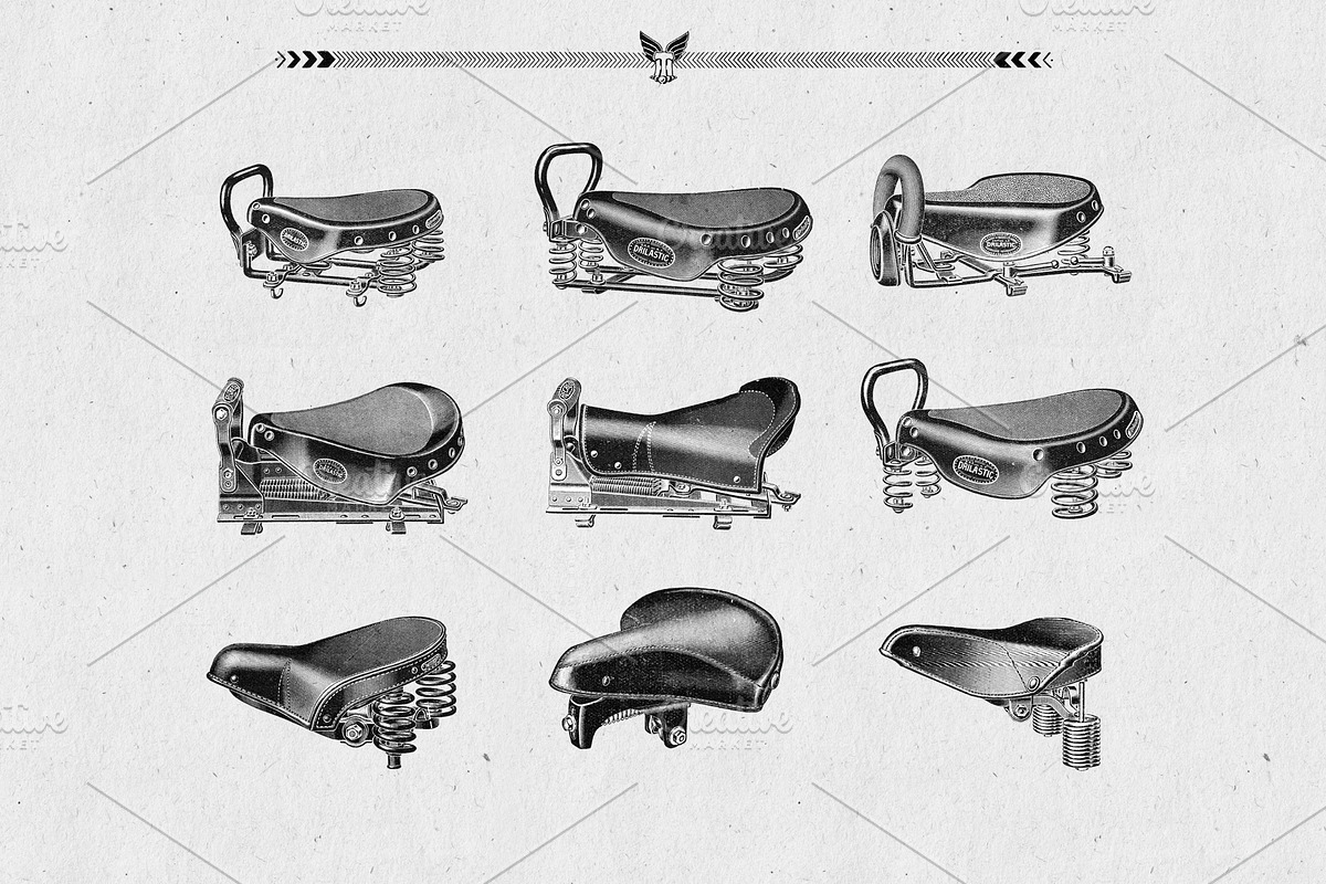 Classic Motor Bike Car Parts '33-'39, an Illustration by ArtefShop (Photo 7 of 13)