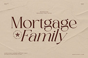 Mortgage Family Serif Font, a Serif Font by Graphicxell (Thumbnail 1 of 8)
