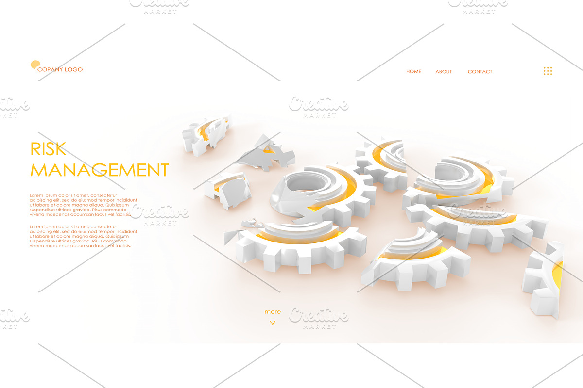 Risk management isometric 3D render, a 3D by Marozhkastudio