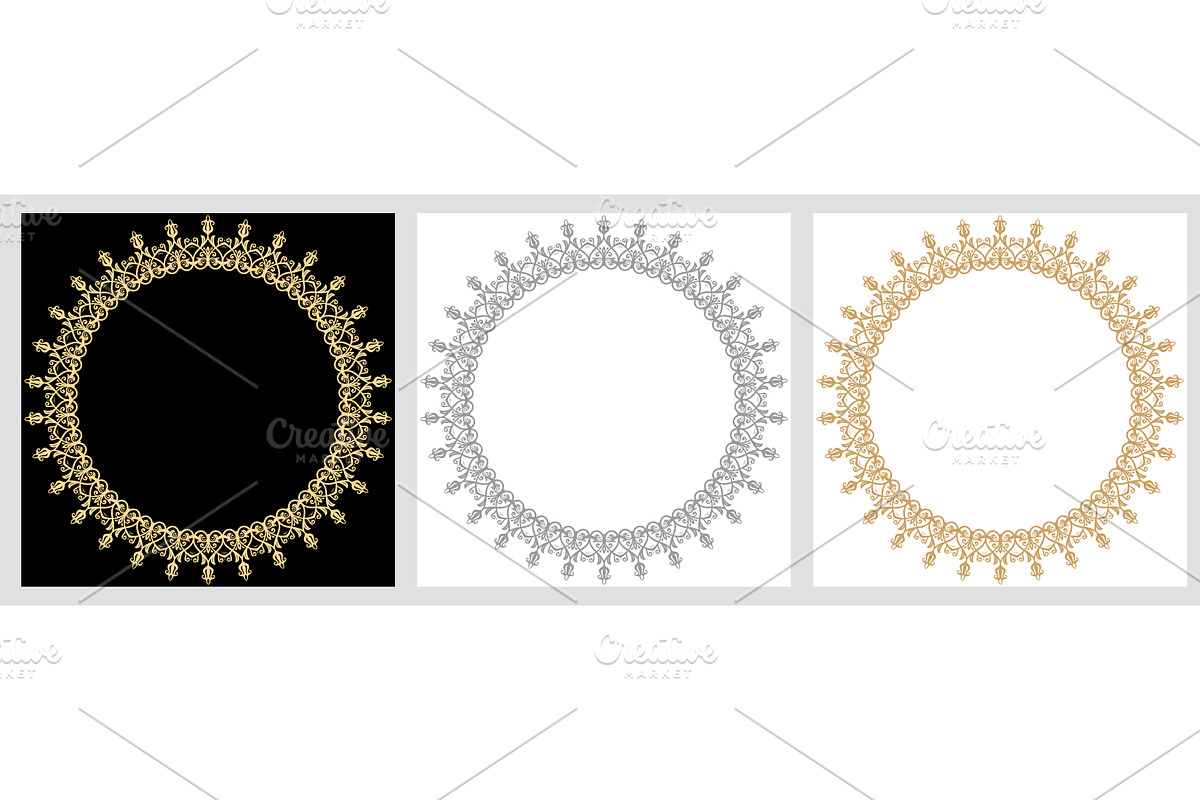 Vintage Big Set of Round Vector, a Decorative Illustration by FineArtStudio (Photo 1 of 3)