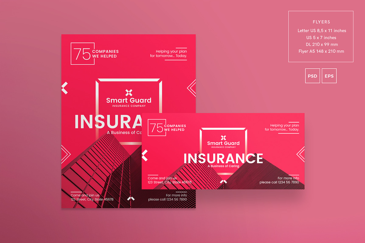 Mega Bundle | Insurance Company, a Poster Template by Amber Graphics (Photo 11 of 21)