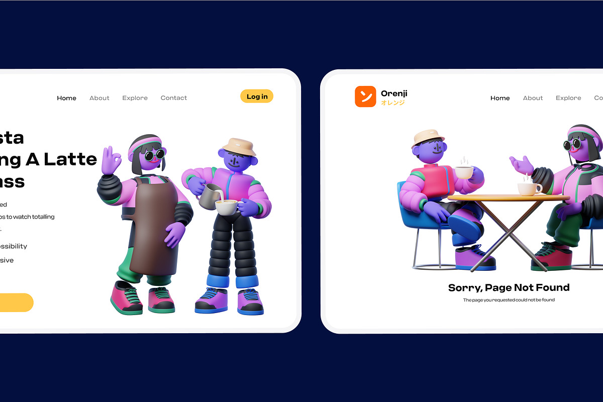Coffee Culture: 3D Character Illustr, a Characters & Person 3D Model by orenjidesign (Photo 6 of 8)