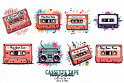 Retro Vintage Music Cassette Tape, an Illustration by Sofia's Fashion (Thumbnail 2 of 4)