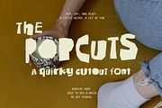The Popcuts – A Quirky Cutout Font, a Handwritten Font by Get Studio (Thumbnail 1 of 8)